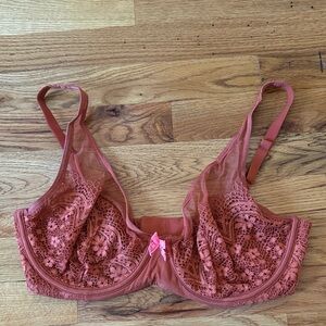 Victoria Secret Lace Underwire Bra in Rust